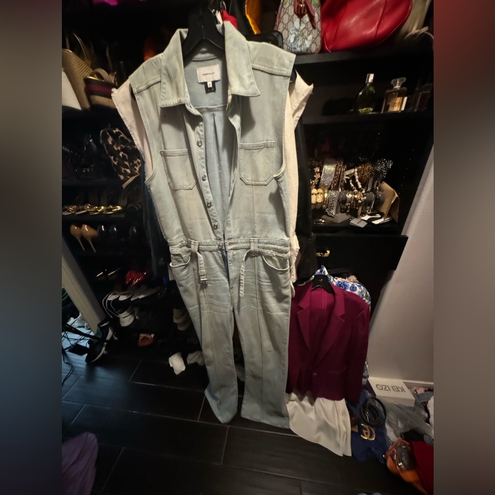 Current Elliott denim jumpsuit this it oversize will fit US 8